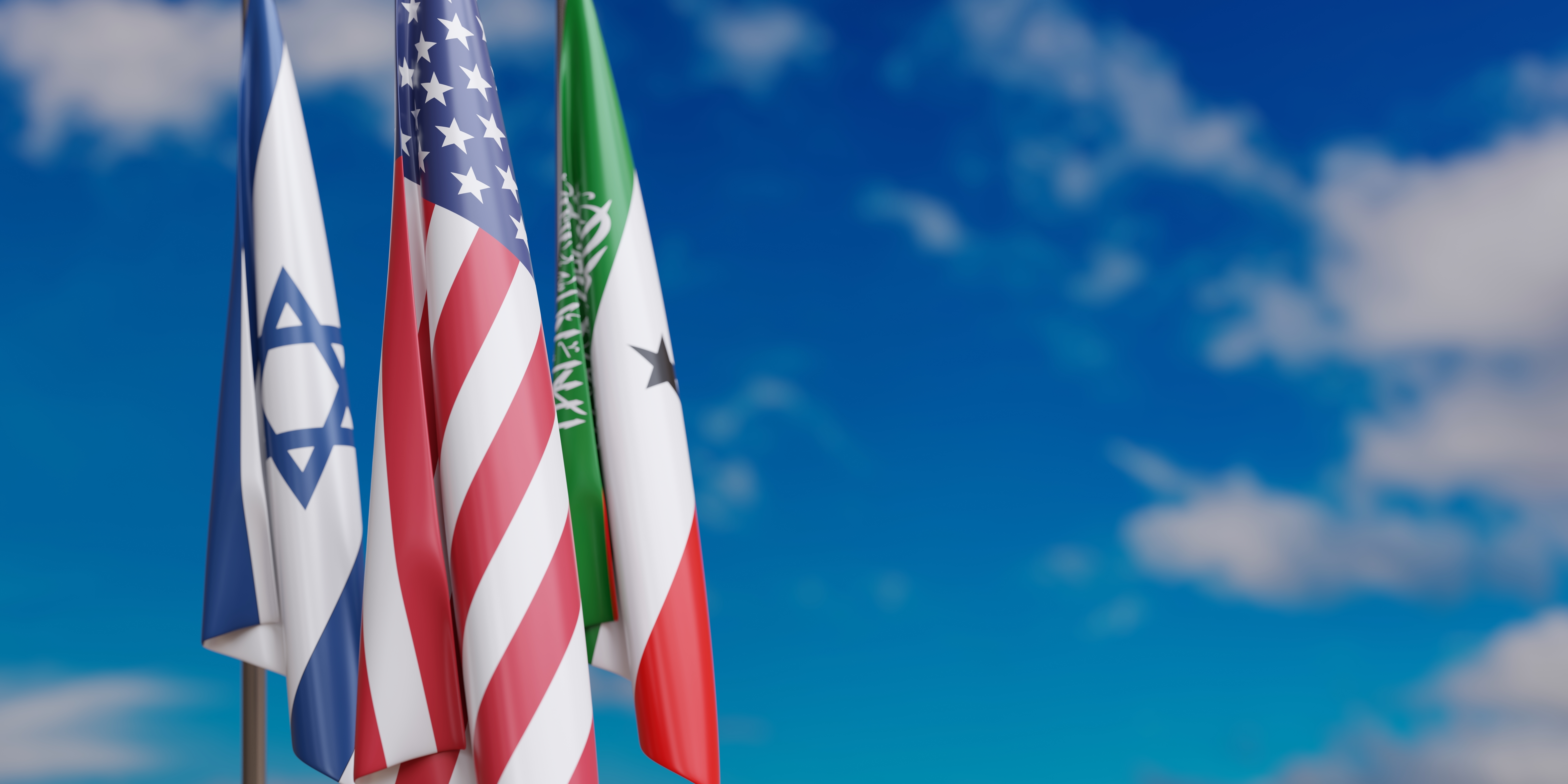 Israel, US, Somaliland flags