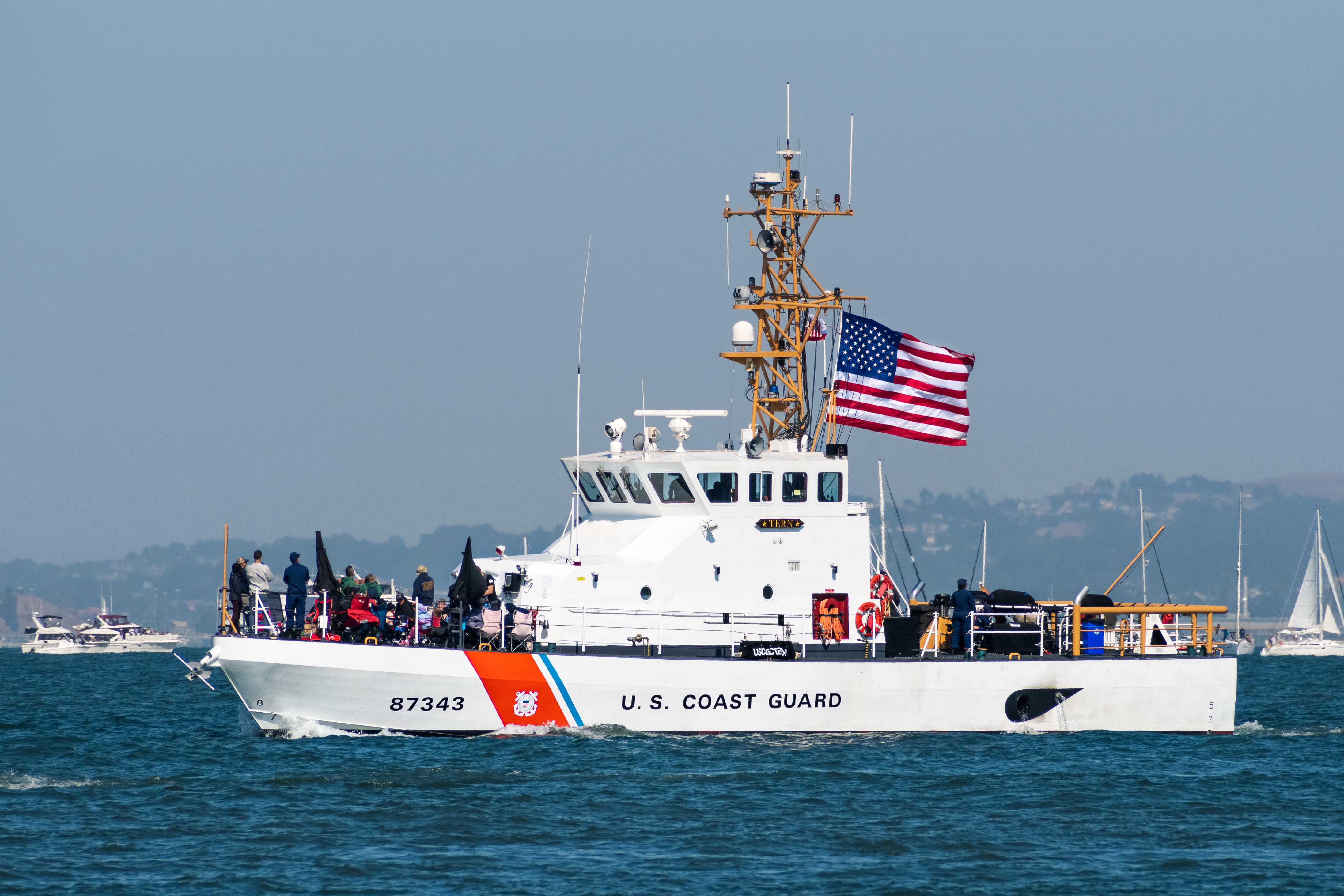U.S. Coast Guard boat on patrol