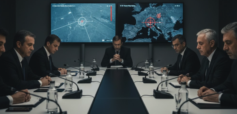 Discussing a military strike