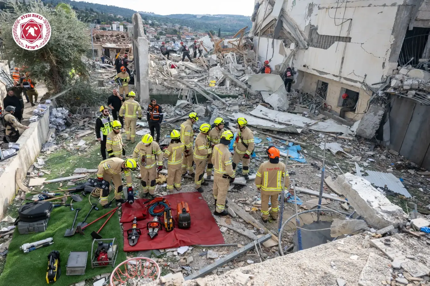 Scene of missile attack site in Beit Shemesh