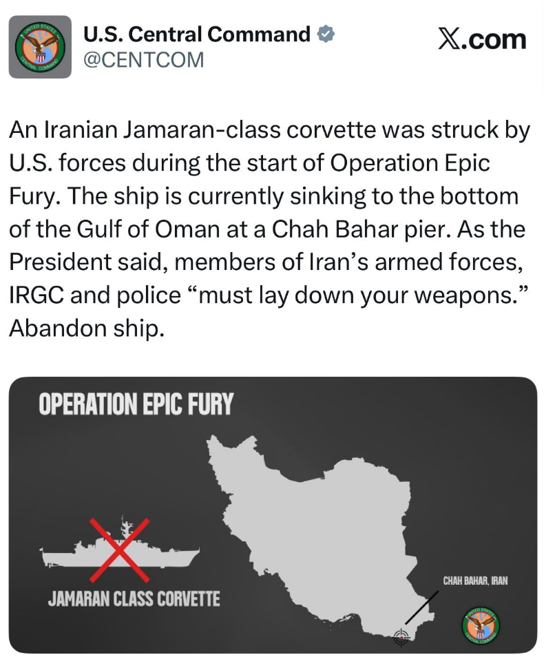 Sinking the Iranian Jamaran