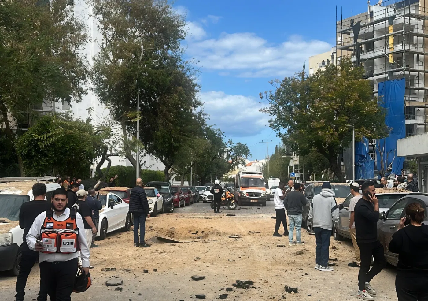 Site of cluster munition impact