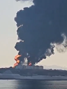 Drone strikes fuel depot in Oman, March 11, 2026