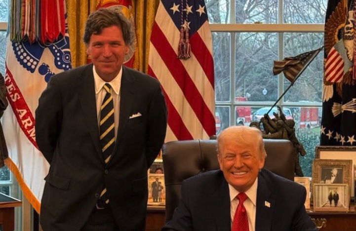 Tucker Carslon with President Trump