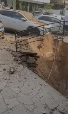 Ramat Gan after it was hit by Iranian ballistic missile