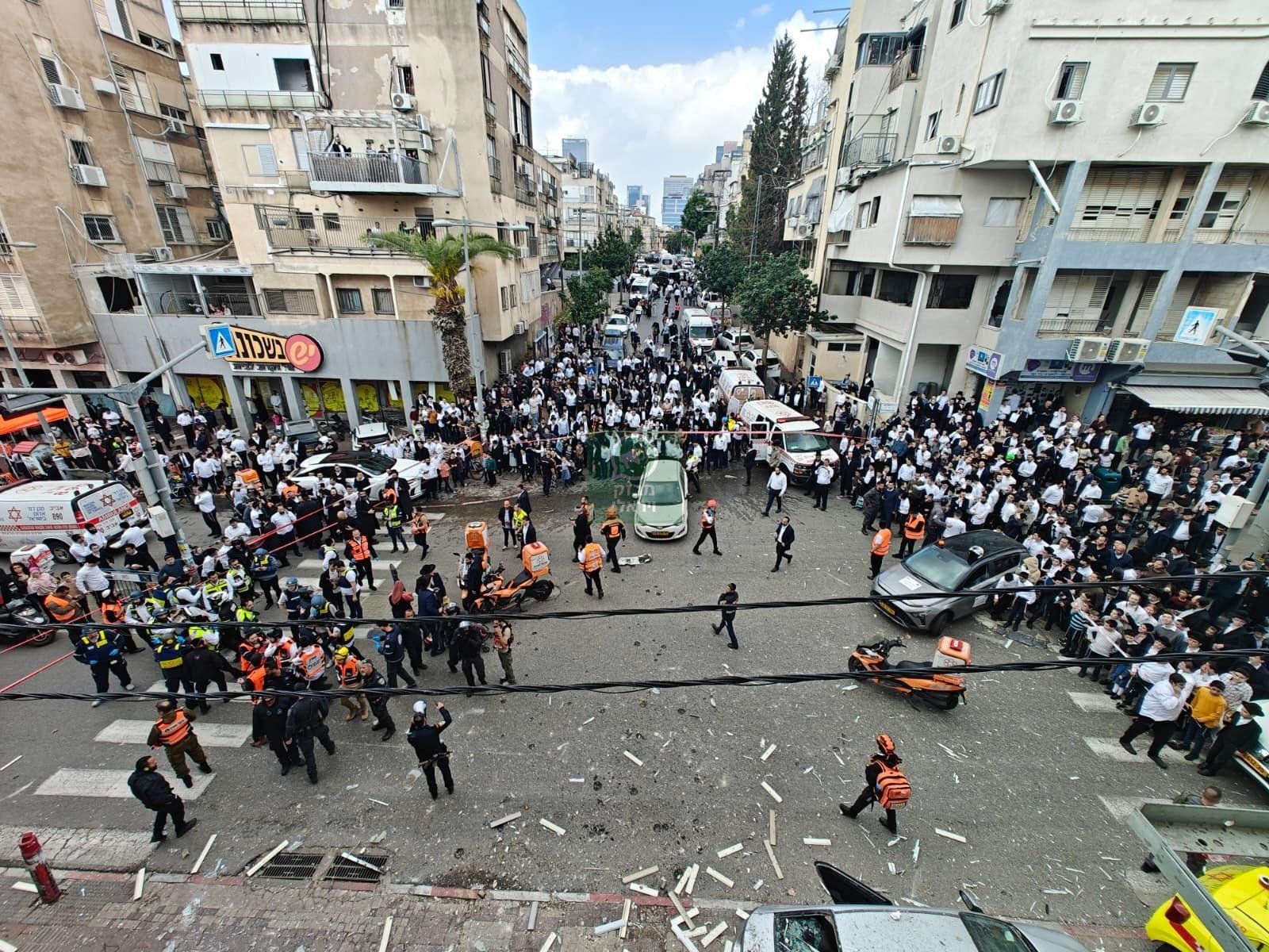 Chaos in Bnei Brak after cluster munition hits