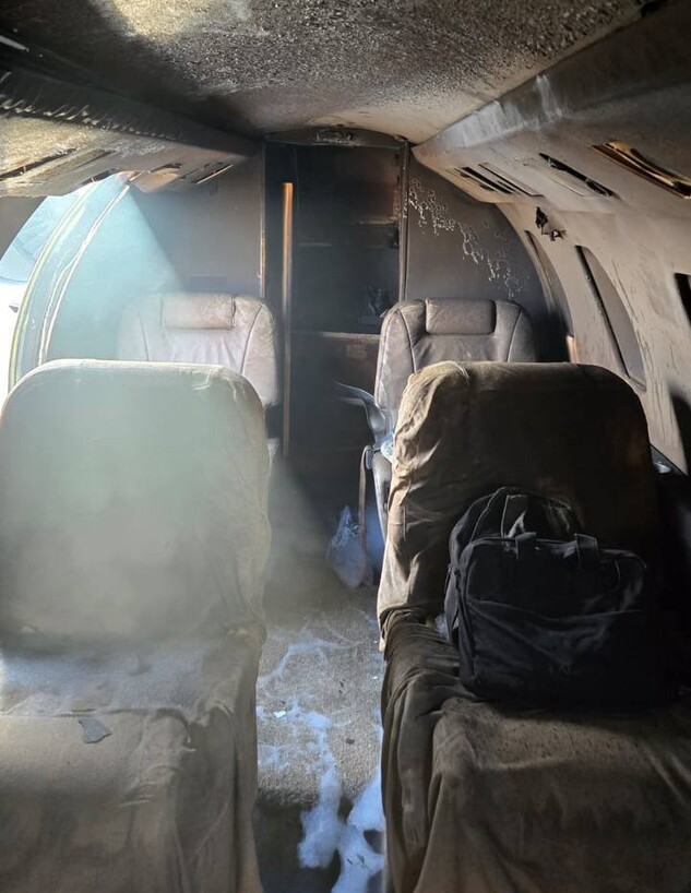 Shrapnel damaging planes as Ben Gurion