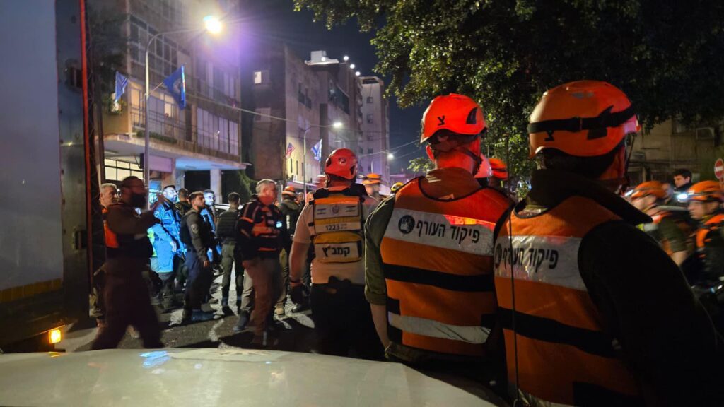 The scene of the tragedy in Ramat Gan.