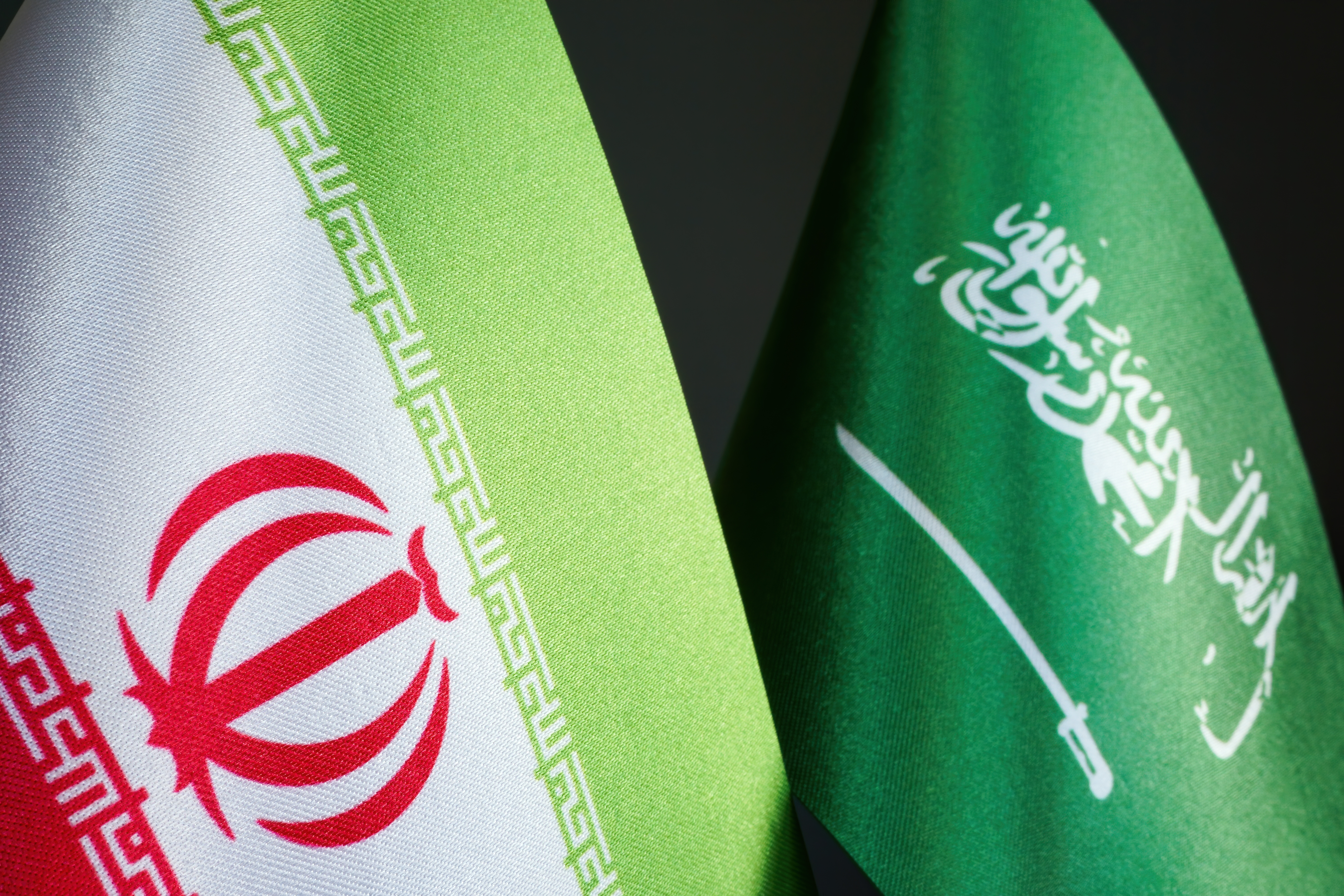 Iranian, Saudi Arabian flags
