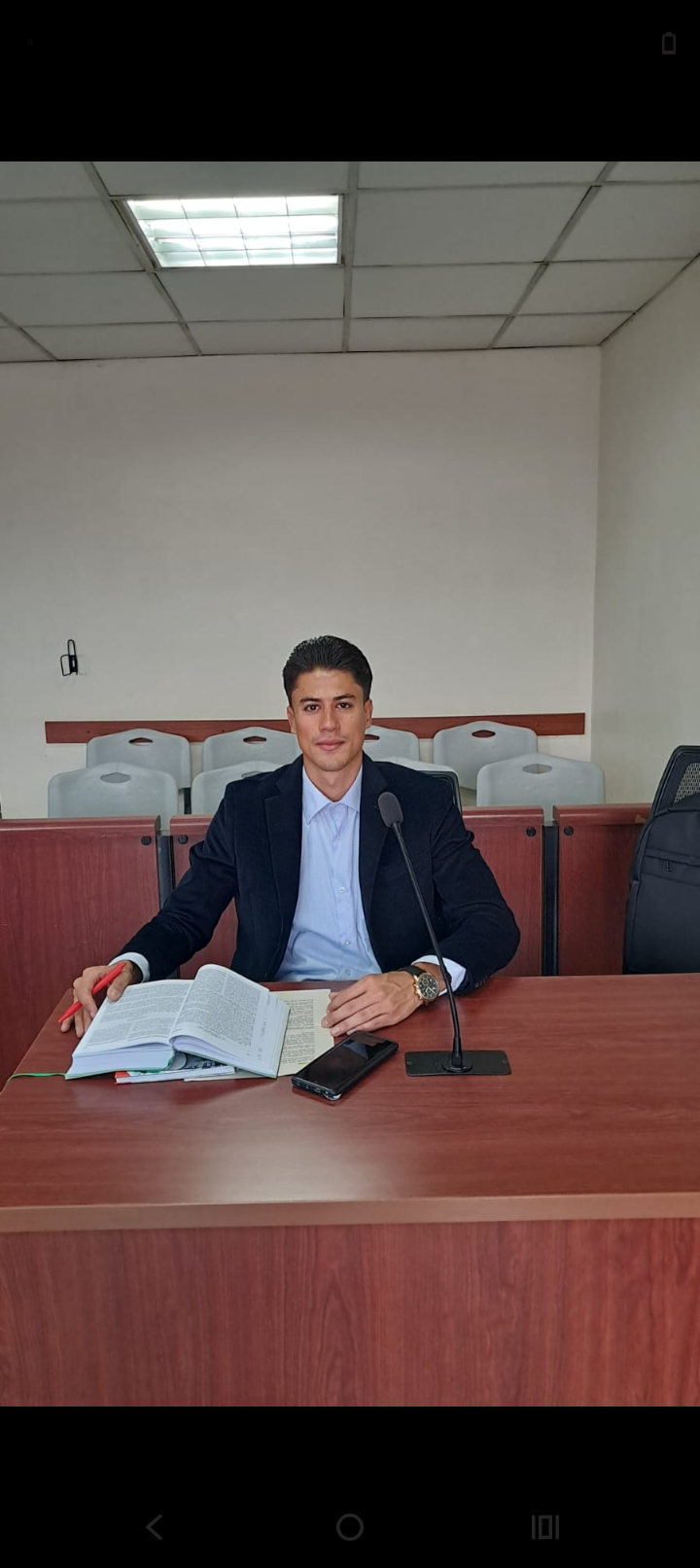 Langer's Attorney Sebastián Mazo Tabares.