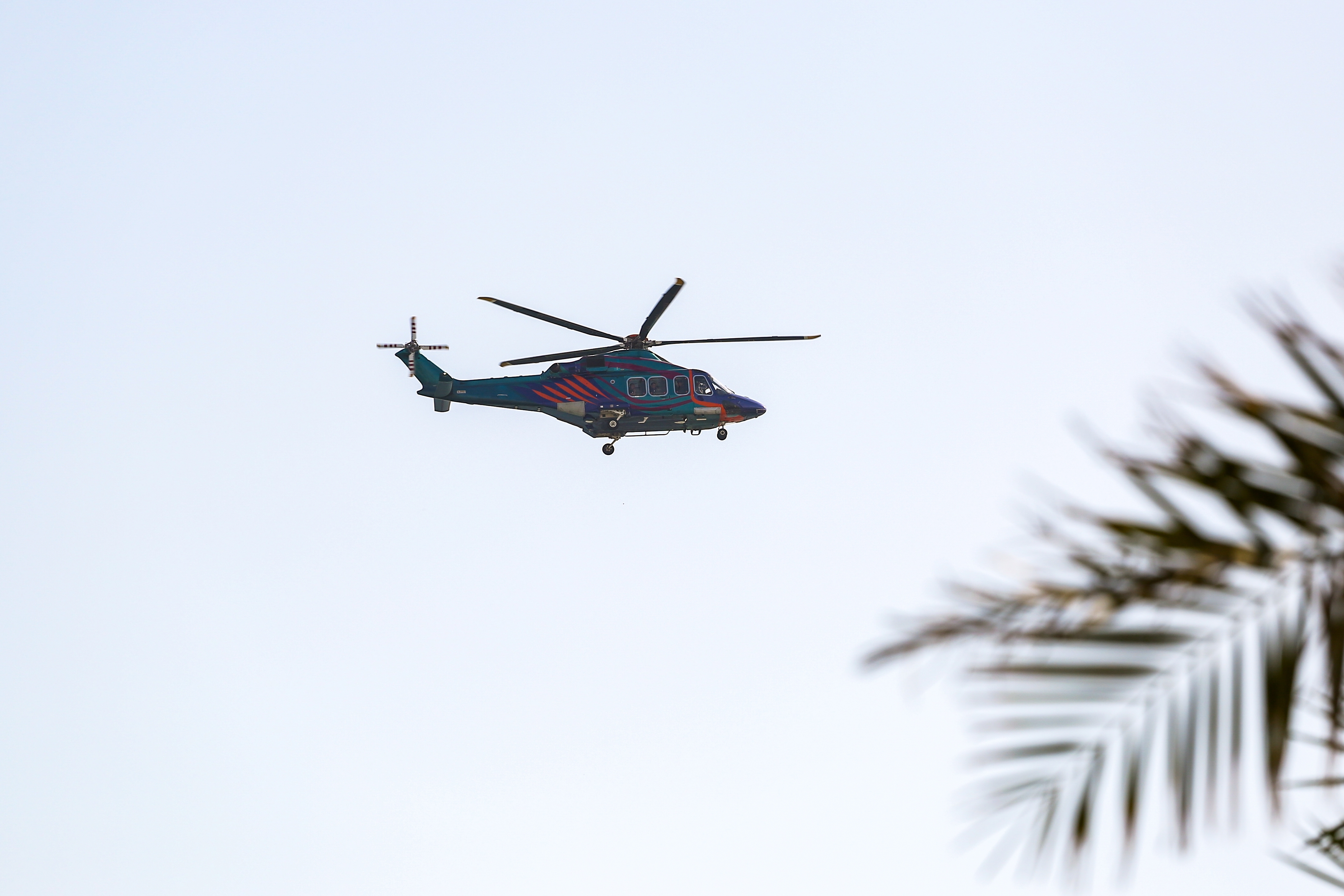 Illustrative: heliocpter flies over Qatar