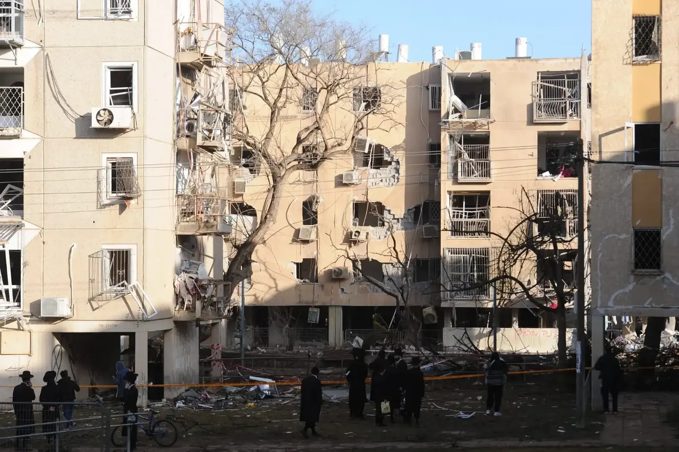 Scene of the missile strike in Arad