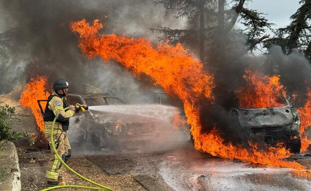 Missile strikes in North Israel