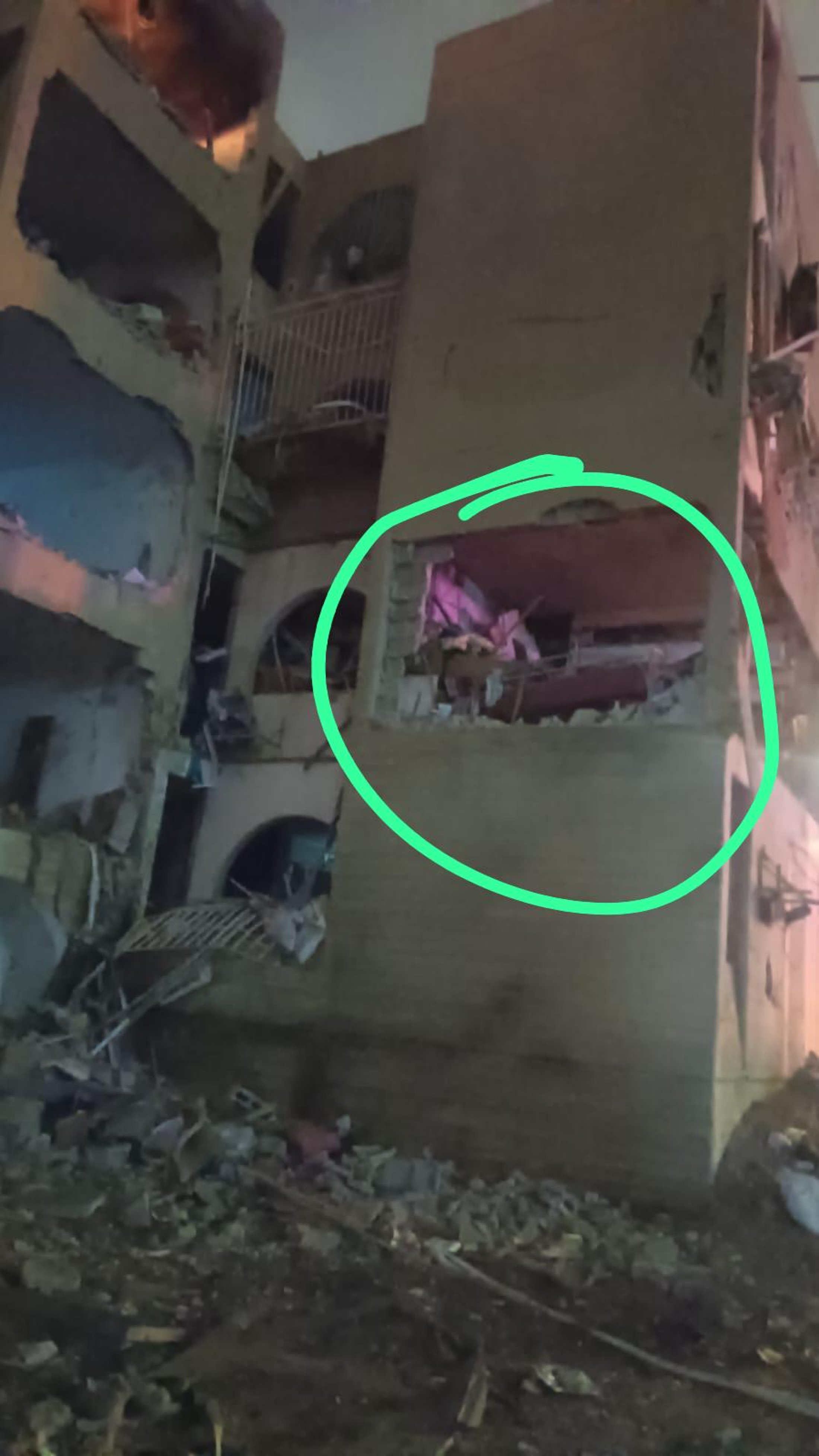 The room that was completely destroyed.