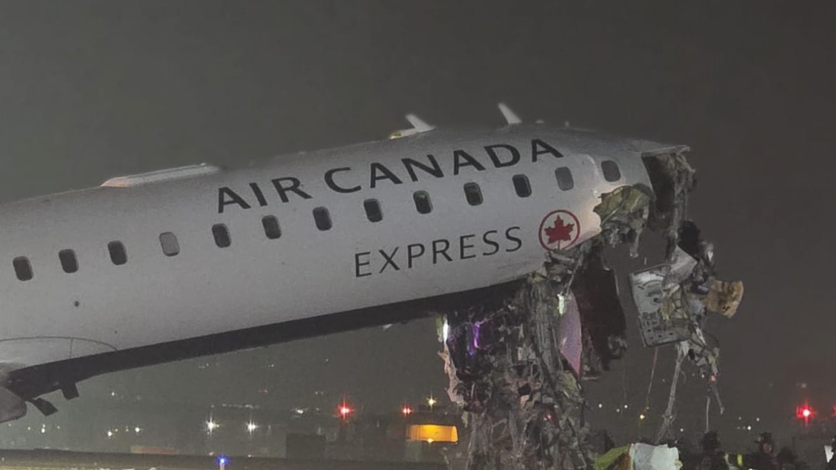 Air Canada plane collides with fire truck at La Guardia