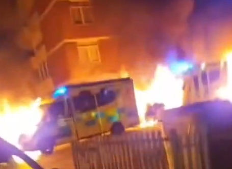 Hatzola ambulances alight
