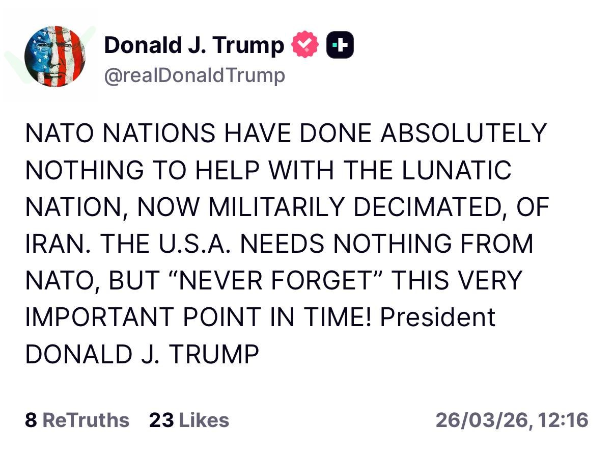 President Trump slams NATO