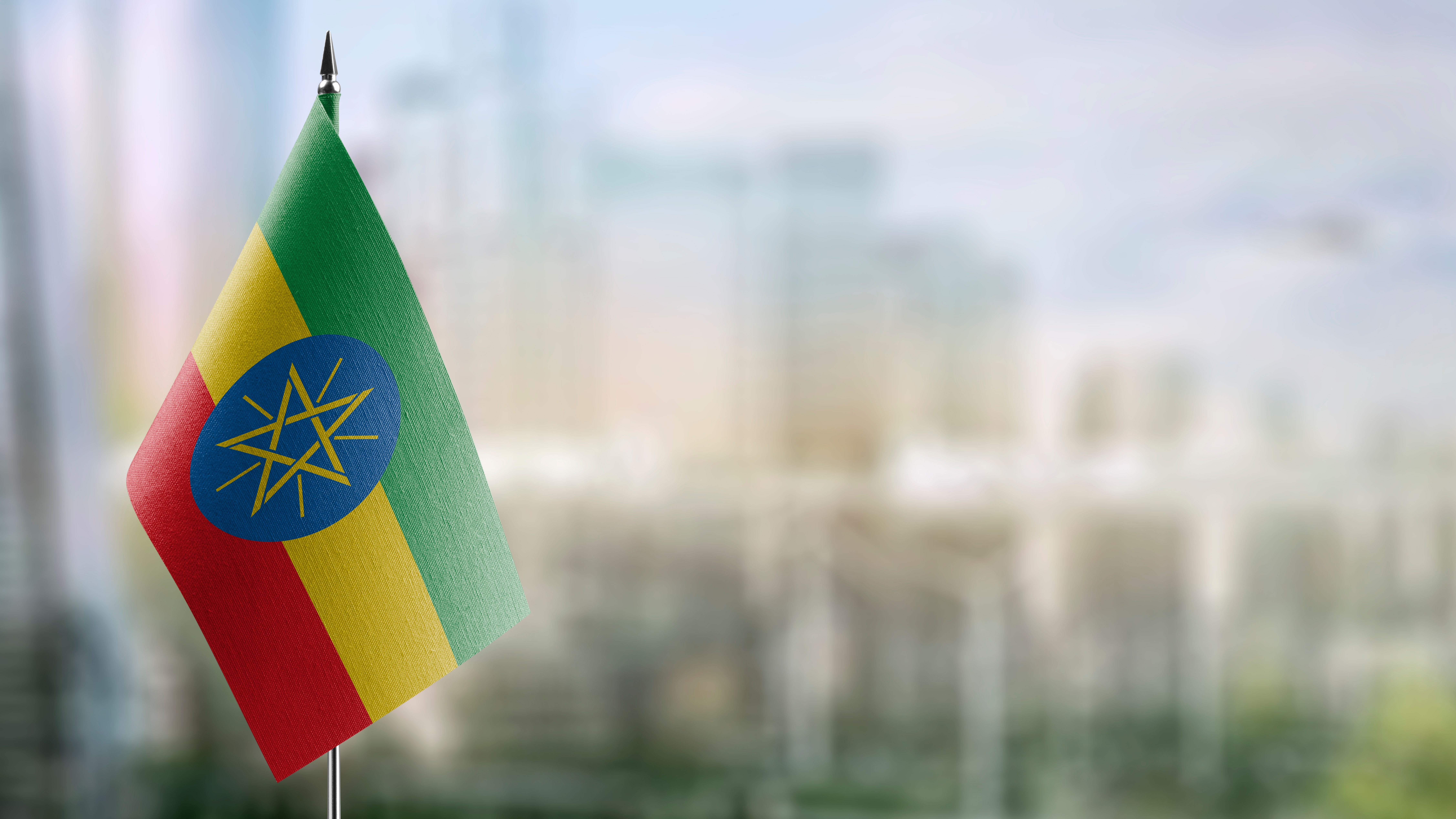 The flag of Ethiopia.