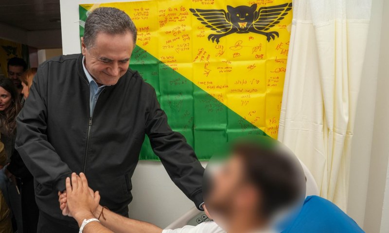 Israel Katz visits soldier wounded during fighting against hezbollah