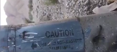 Pieces of the shot down F-15E