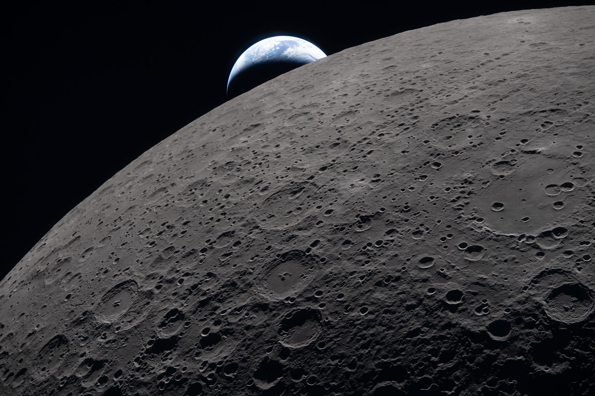 "Earthset," as photographed by the Artemis II crew.