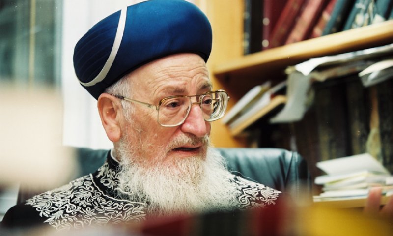 Chief Rabbi Mordechai Eliyahu ztz"l