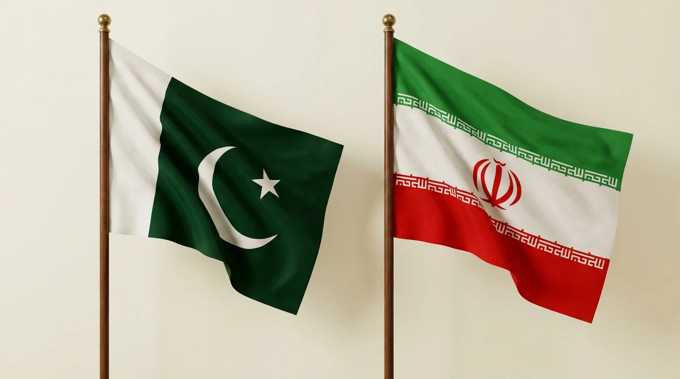 Pakistani, Iranian flags