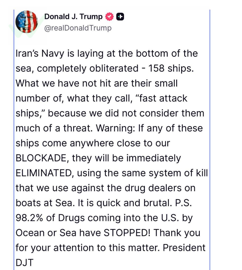 Trump Formally Launches Naval Blockade in Strait of Hormuz