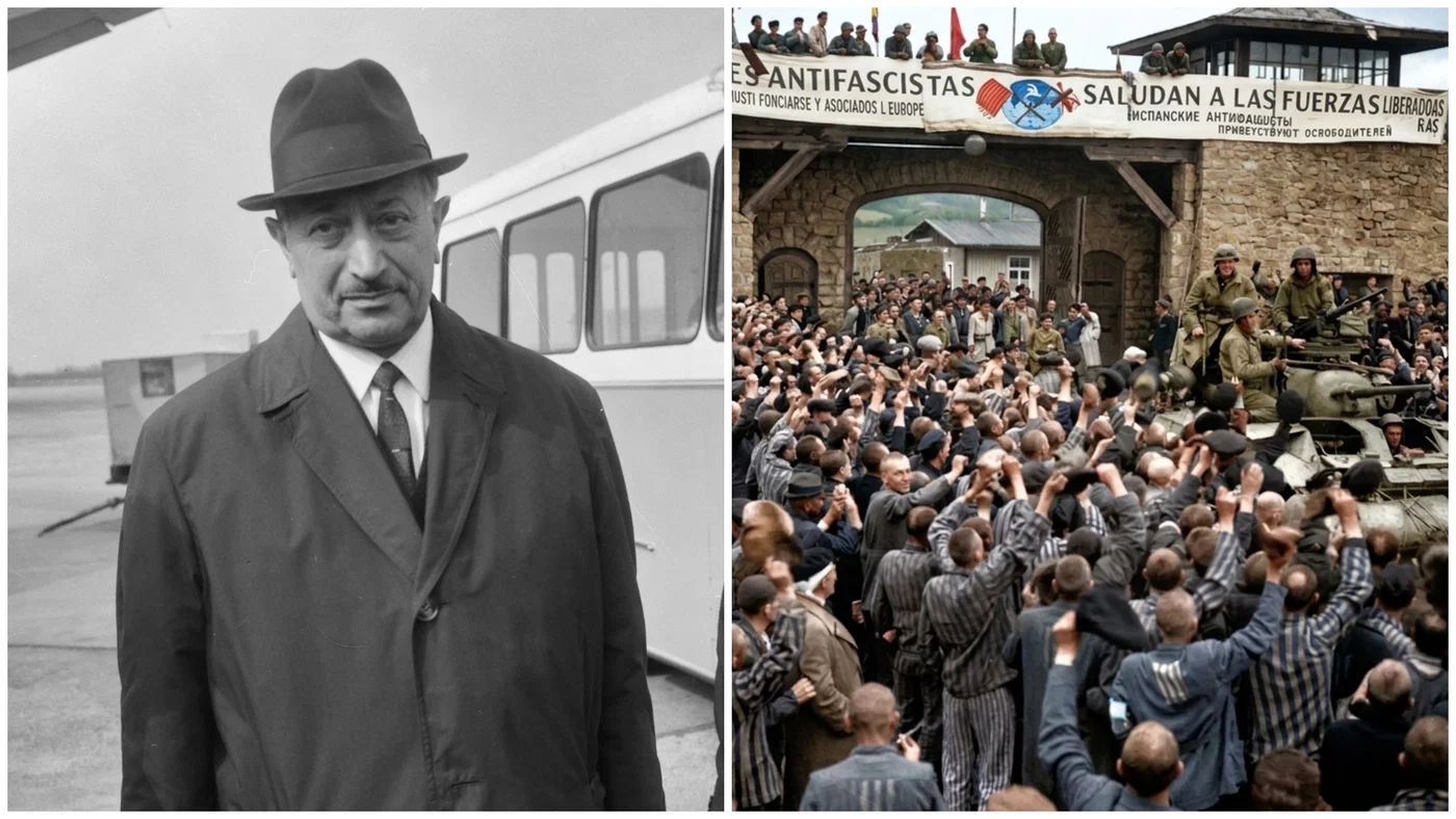 Simon Wiesenthal; Holocaust survivors cheering for US troops