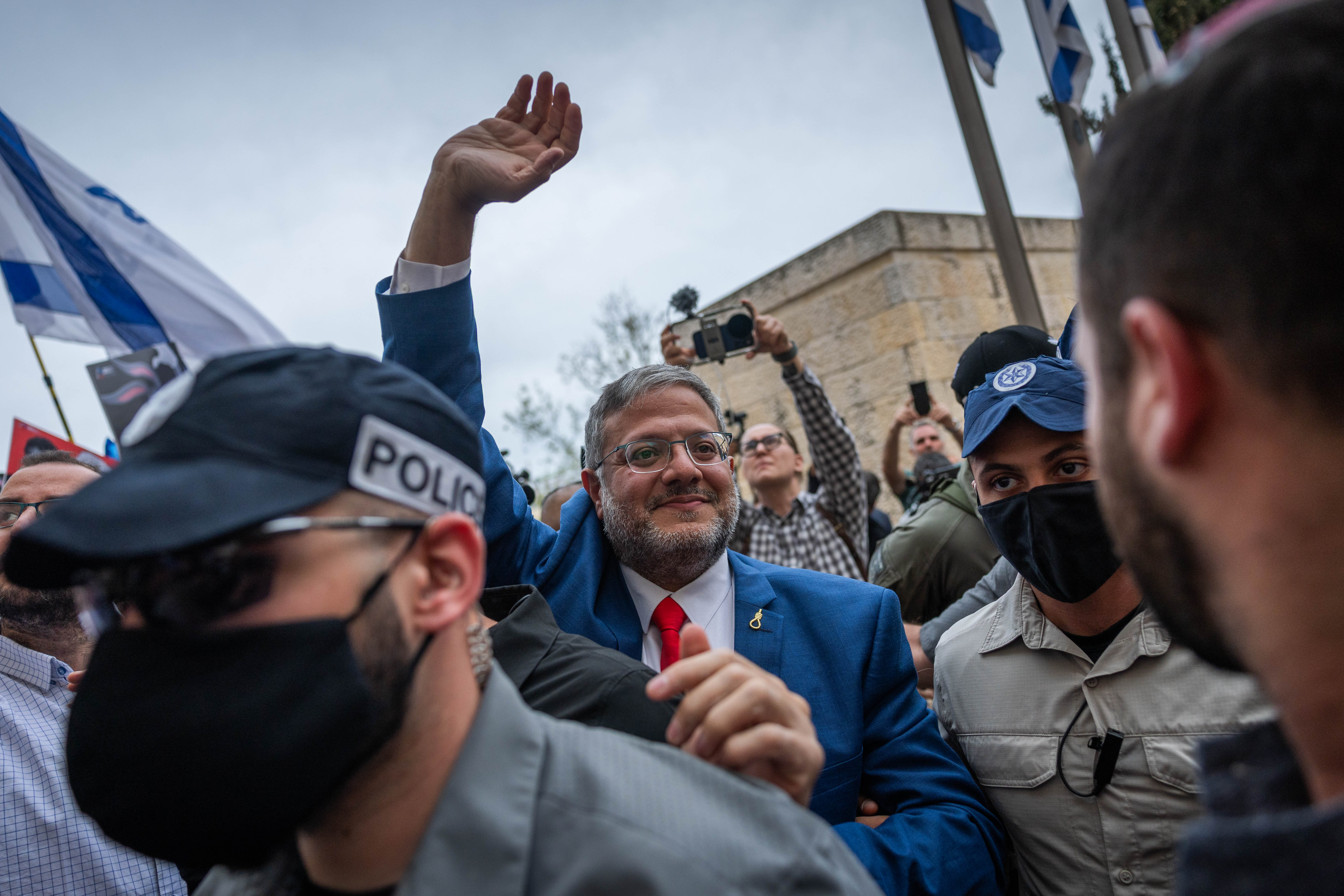 Ben Gvir outside the Supreme Court, April 15, 2026