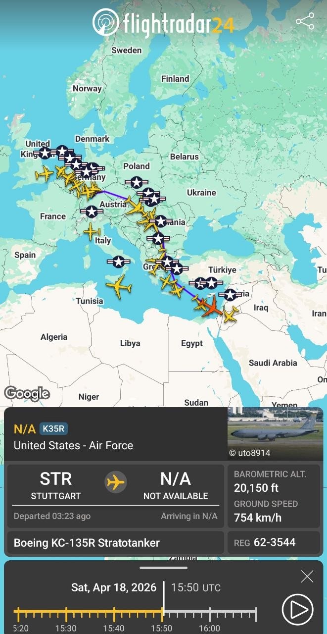 Tanker airlift to the Middle East