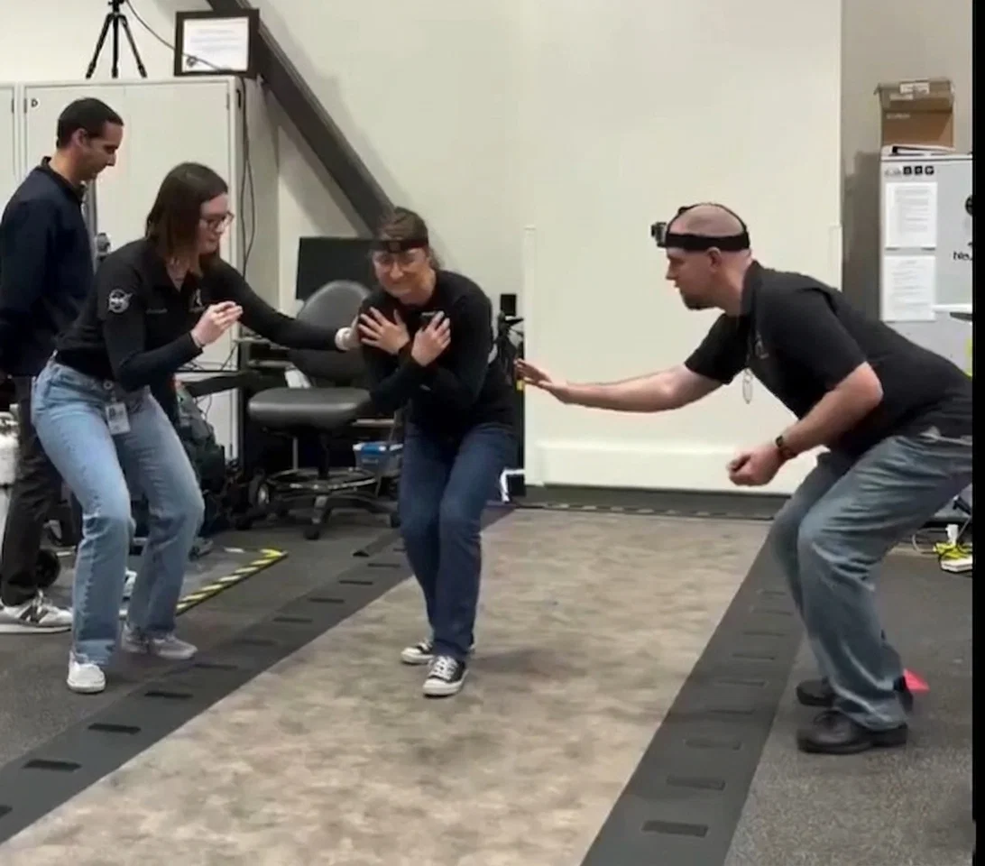 Christina Koch re-learns how to walk