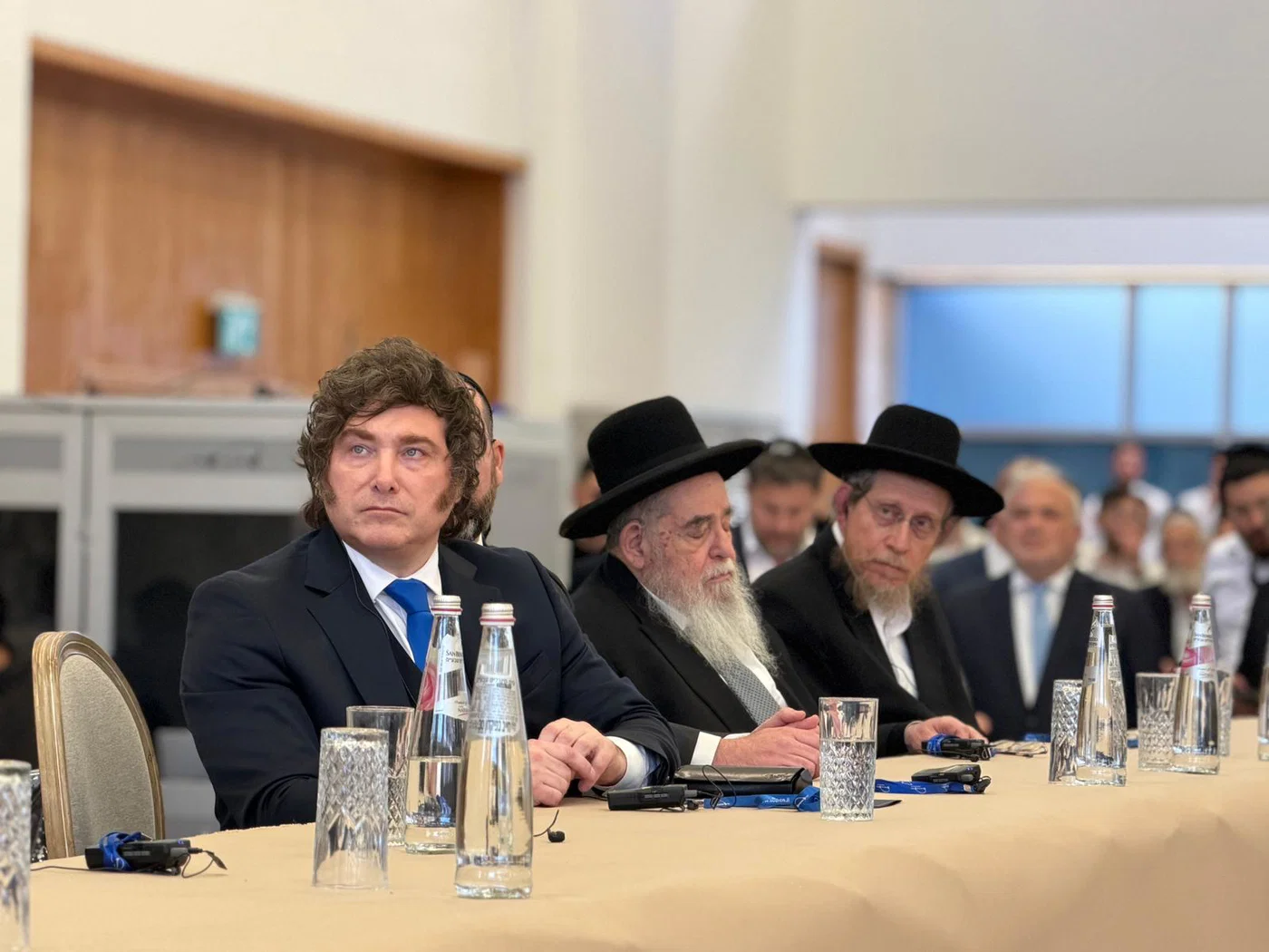 Argentine President Javier Milei at Hebron Yeshiva