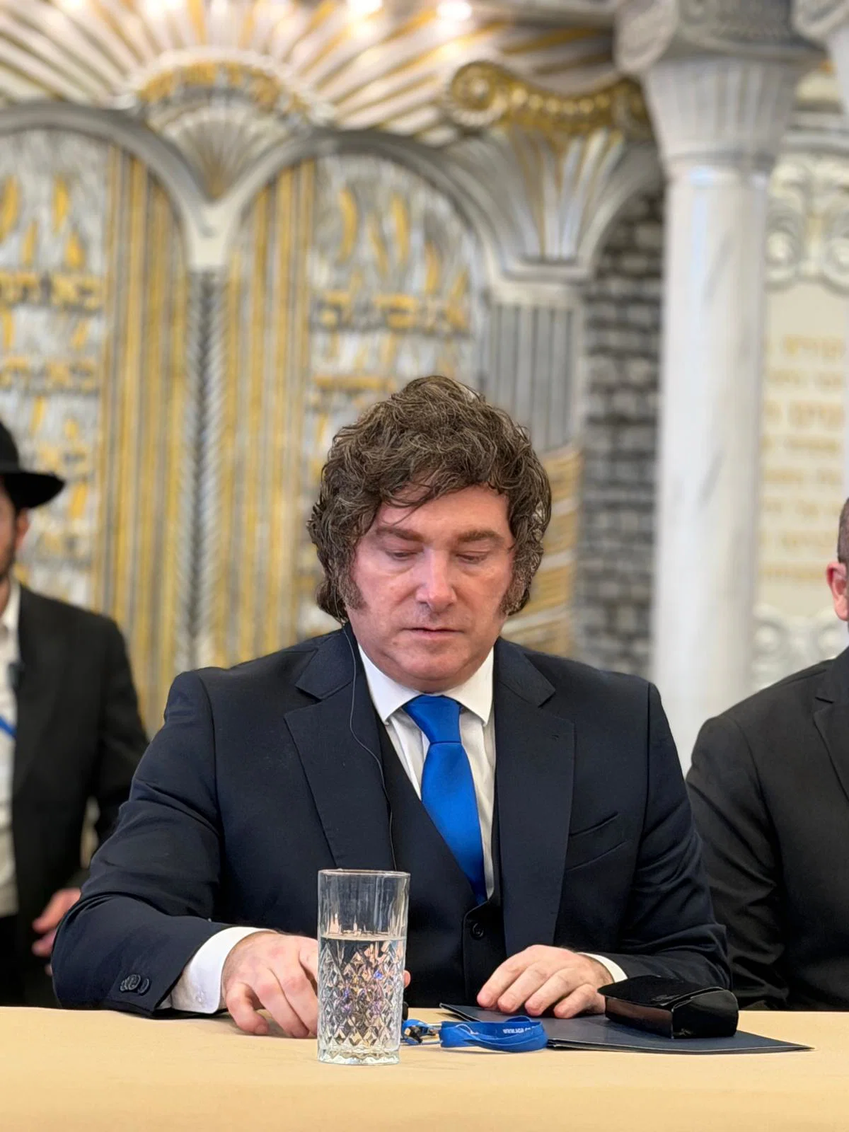 Argentine President Javier Milei at Hebron Yeshiva