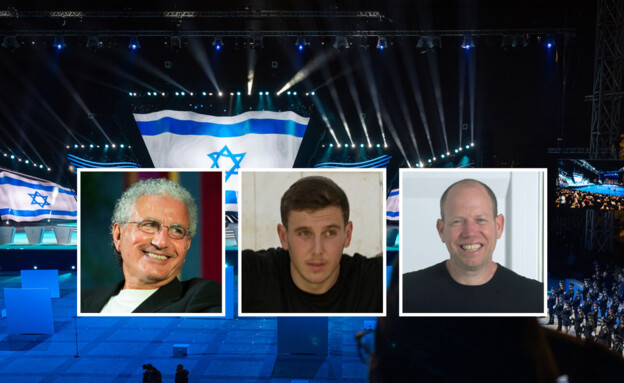 From left to right: Producer Moshe Edri, IDF soldier Ari Spitz, and hi-tech entrepreneur Gili Raanan