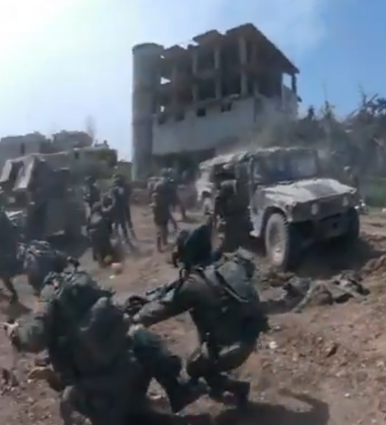 IDF soldiers just after Hezbollah drone kills 1 and wounds 6