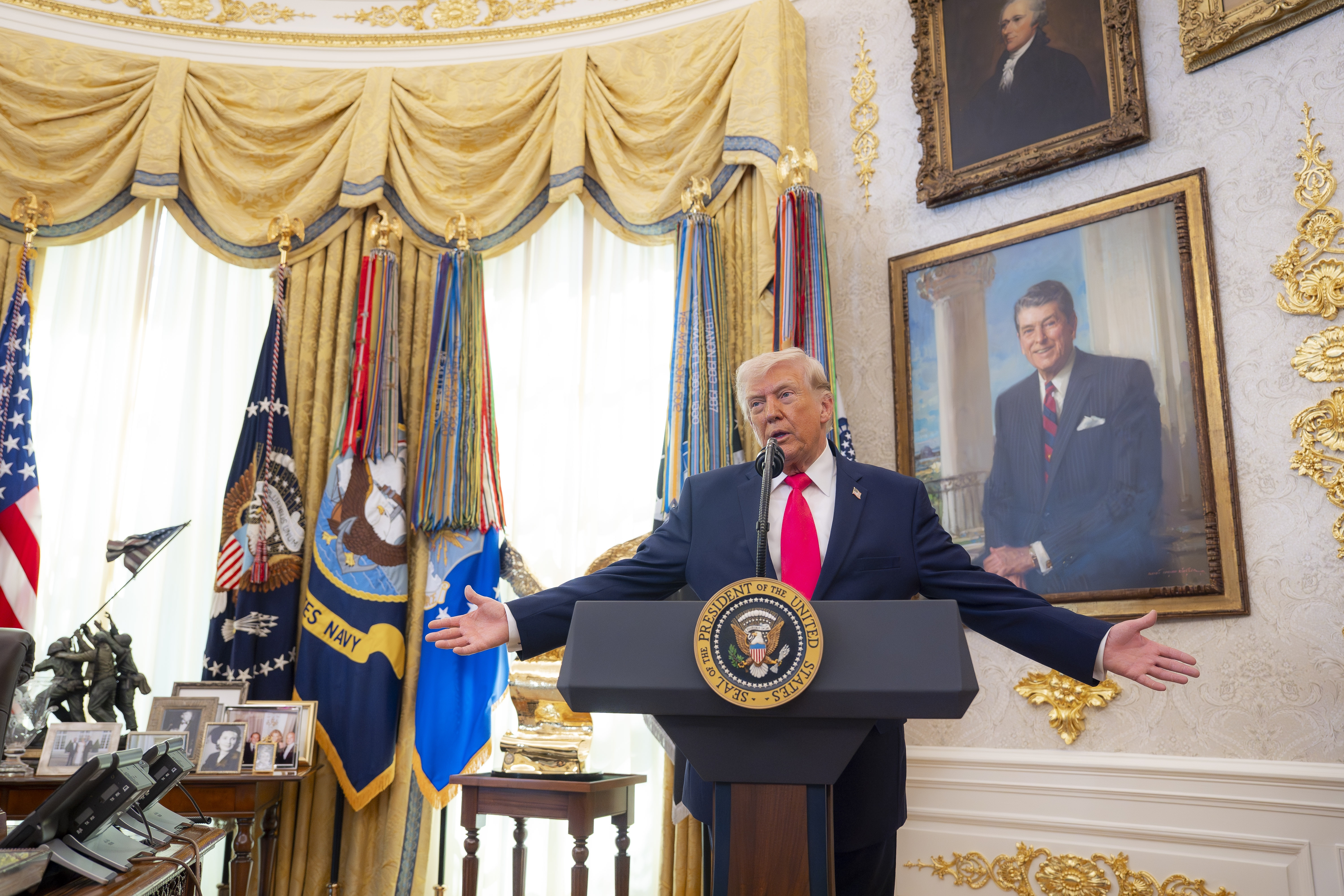 President Donald Trump in the White House