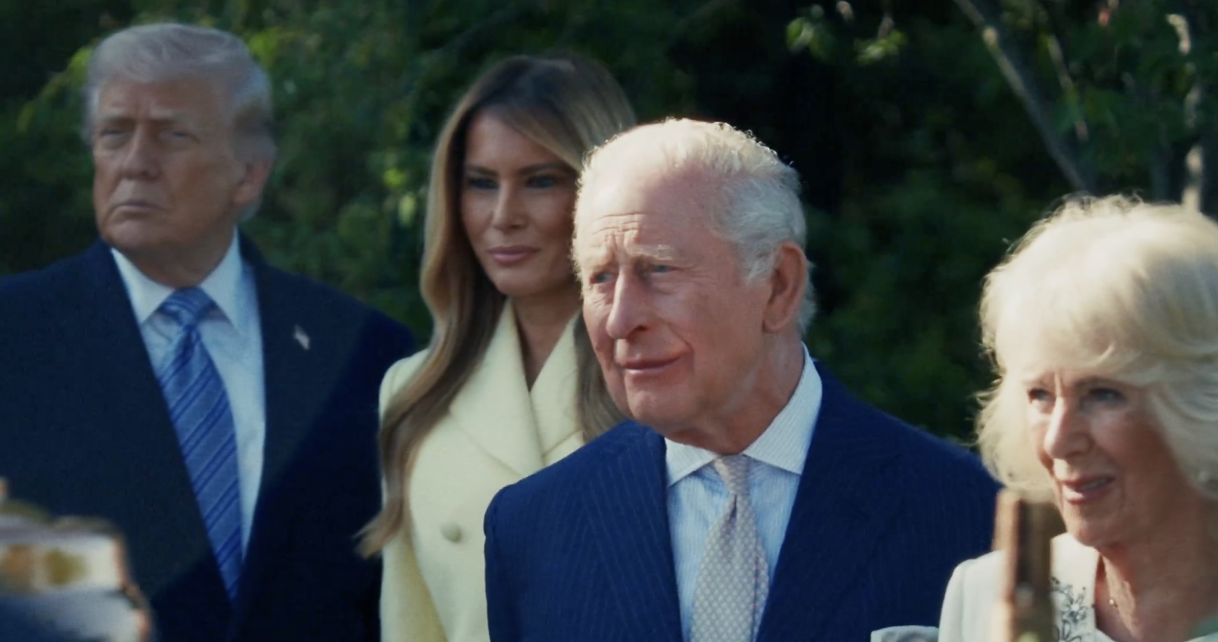 President Donald Trump, Melania, King Charles and Camilla