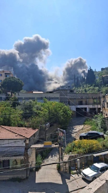 Israeli strike reported in the village of Toul near Nabatieh, southern Lebanon. 