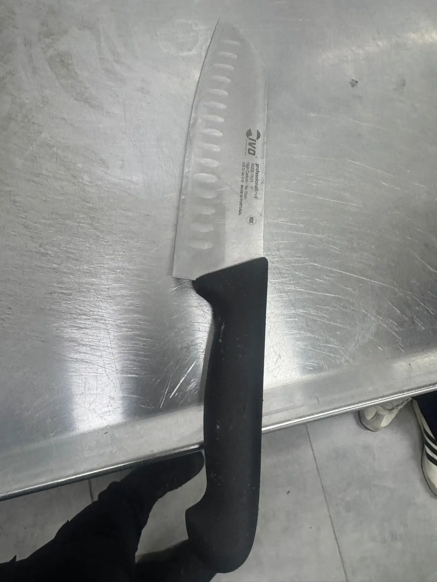 The knife used in the attack