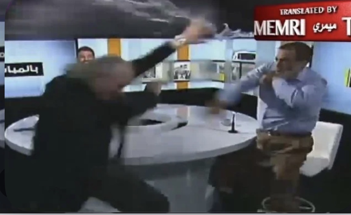 Lebanese TV live fight