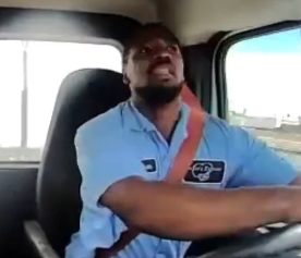 Bakery truck driver who survived being hit by a plane