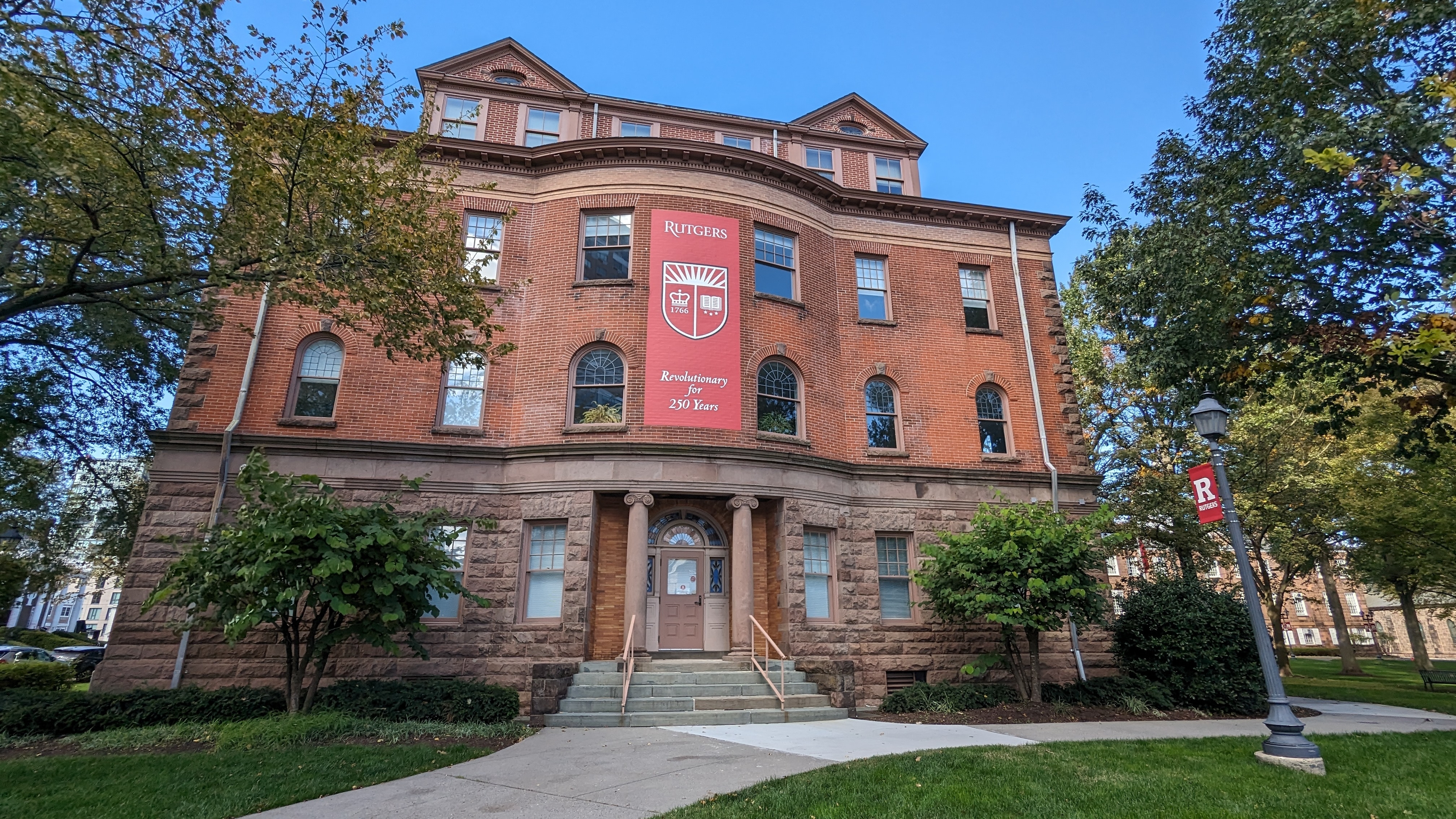 View of Winants Hall at the campus of Rutgers University