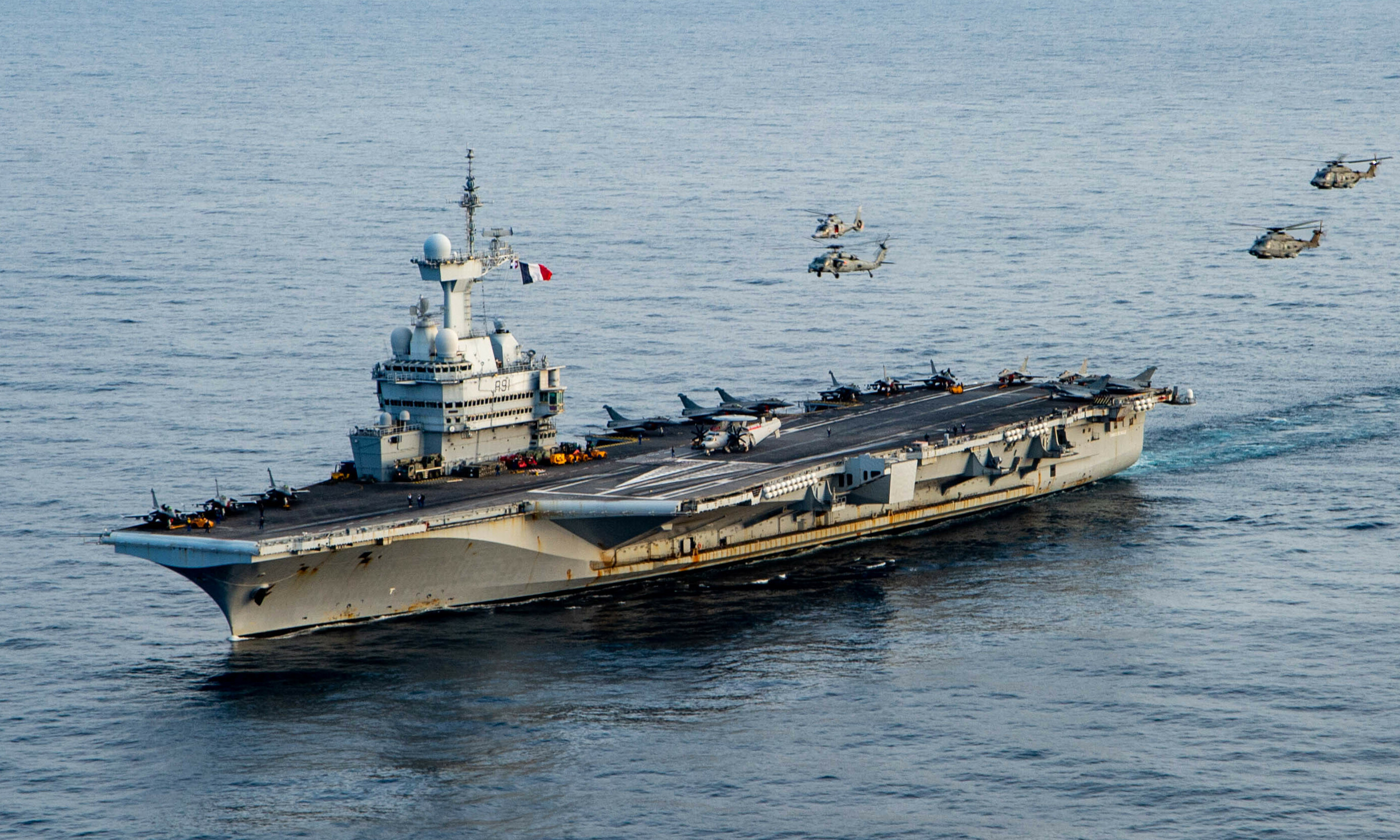 The French ship Charles de Gaulle.