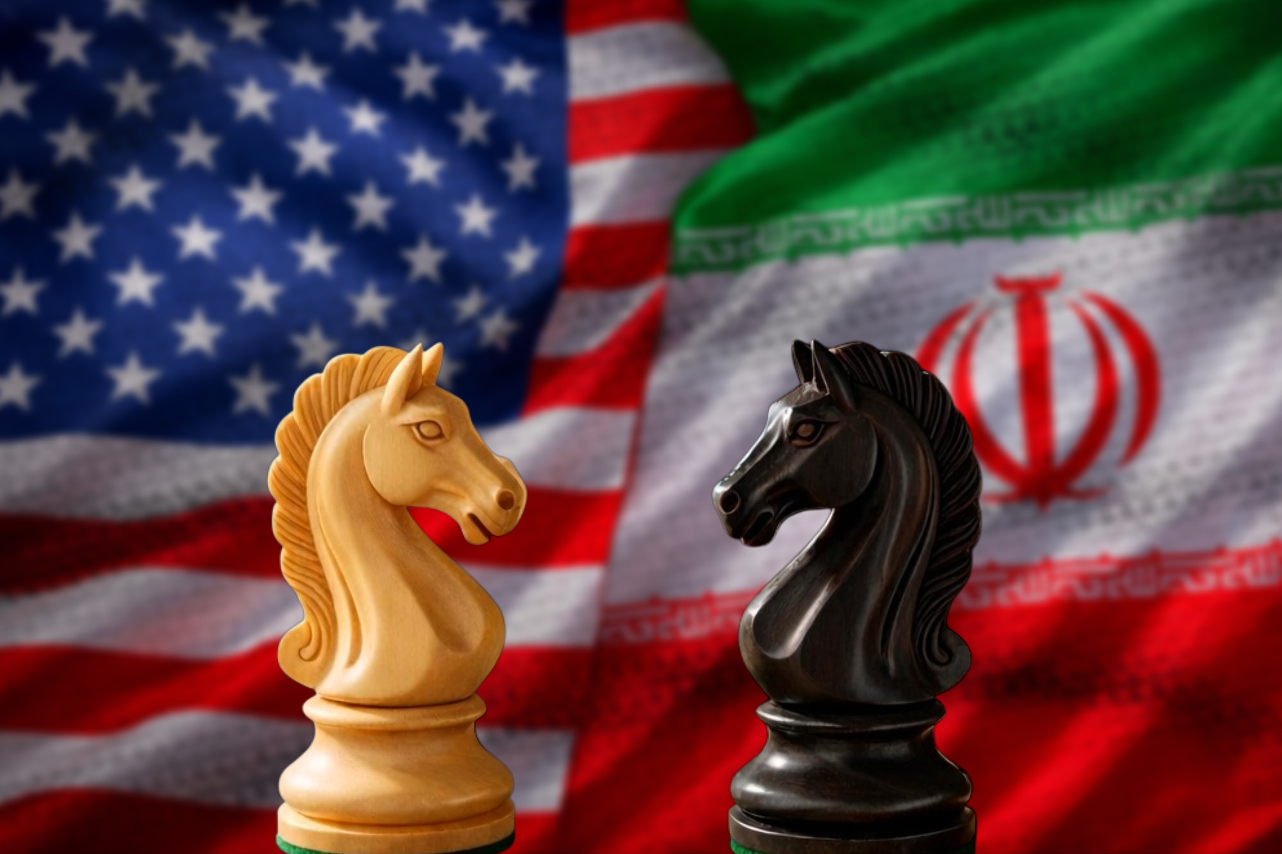 USA vs Iran (chess pieces)