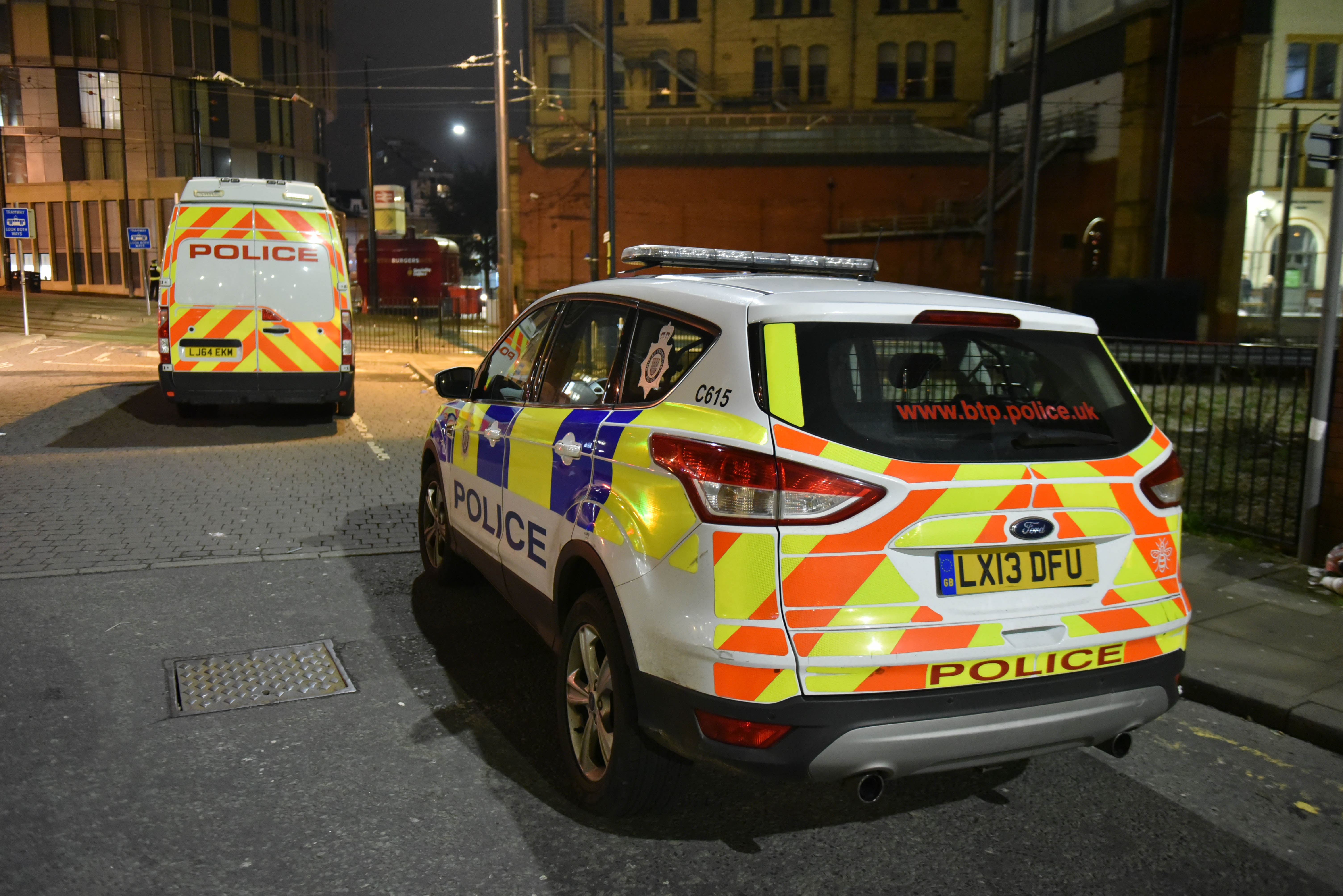 UK police vehicle seen in Manchester