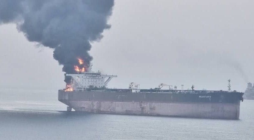 U.S. Navy has engaged a massive Iranian supertanker near Jask 
