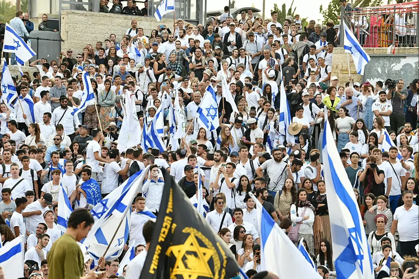 Jews during the Jerusalem Day and the Flag March