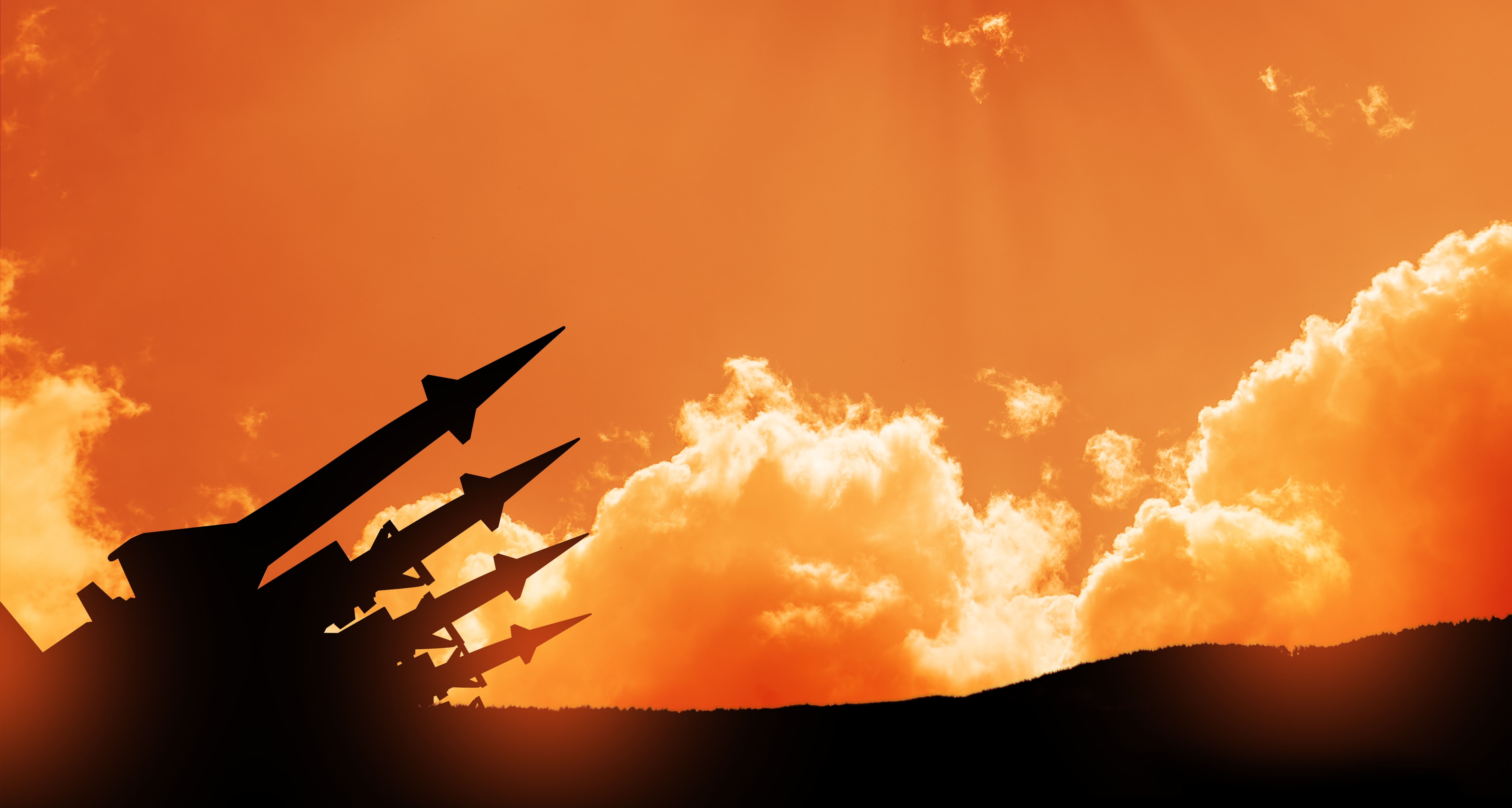 Missiles aimed at the sky