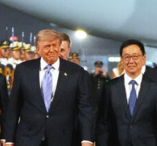 Donald Trump arrives in China